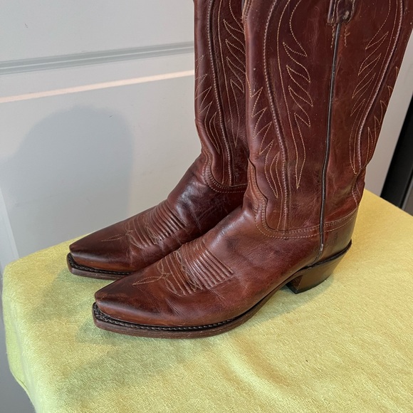 Lucchese Rich Brown Western Boots. Size 7.5 - Picture 2 of 14